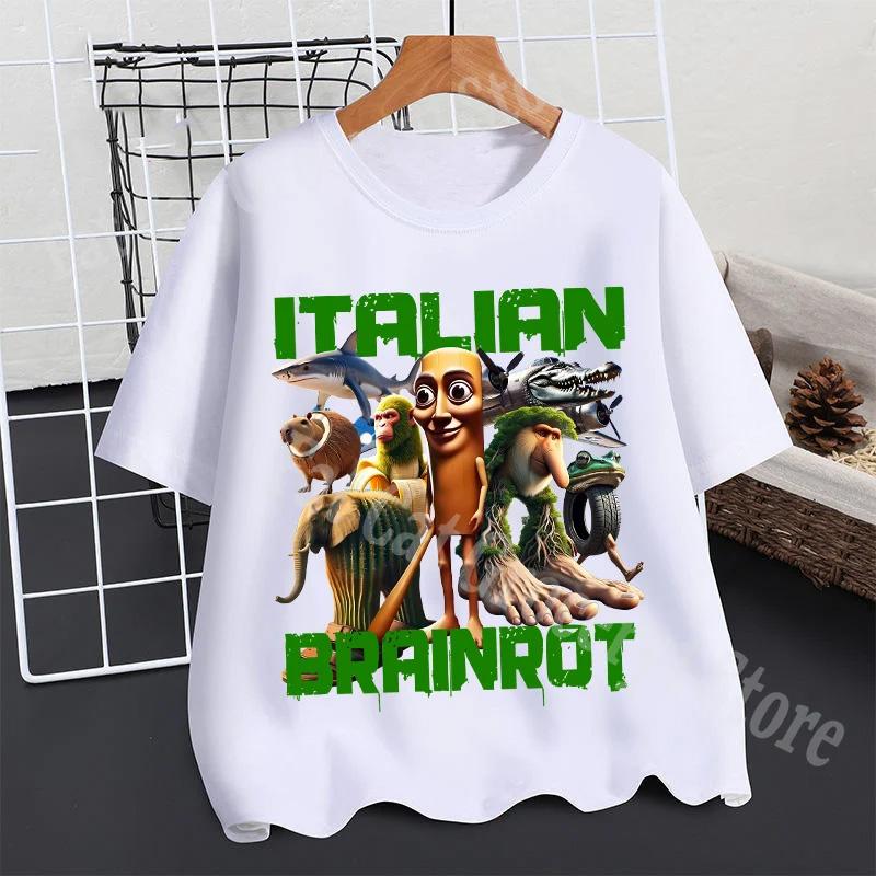 2025 Тралалеро Тралала Футболка Мальчики Лето Тунгтунг Сахур Маразм Короткий Рукав Детская Аниме Фигурки Футболки Топы Детская Одежда Подарок