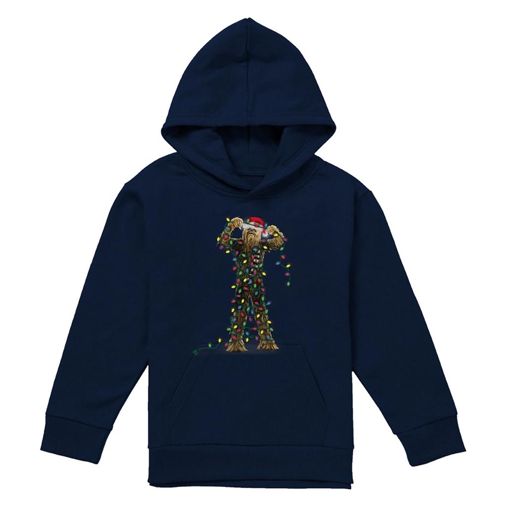Star Wars Childrens/Kids Tangled Lights Chewbacca Christmas Hoodie