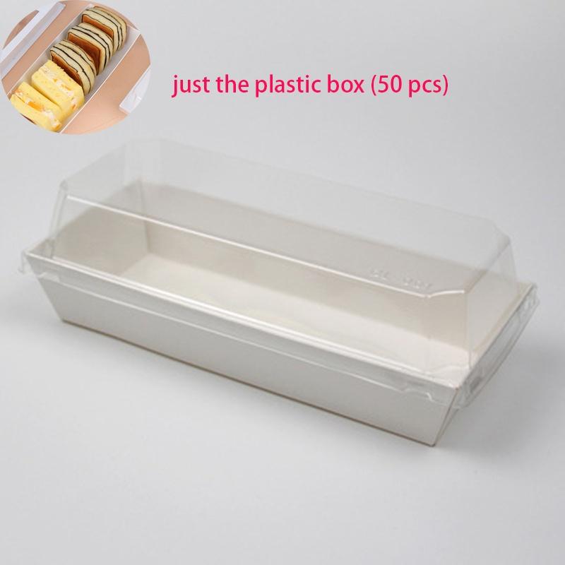 Высококачественная белая картонная коробка для длинной квадратной трехминутной бумажной коробки с мясной нитью, маленьким пирогом с яичным желтком в форме ракушки, слоеным пирогом, коробка для рулона полотенца
