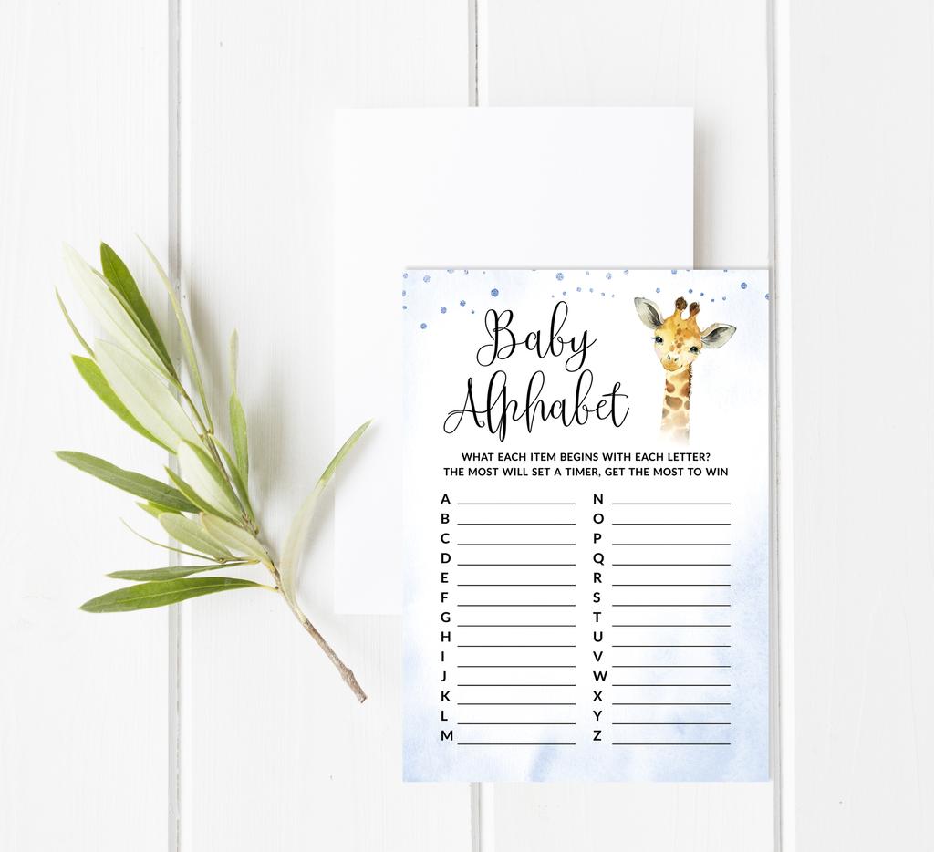 Inkdotpot Игровой набор для детского душа из 50 игр BabyA AlphabetA ABCA Game Giraffe Jungle Animals Party