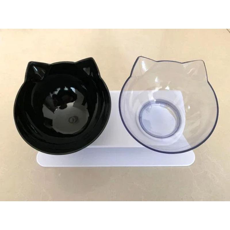 Нескользящая двойная миска для кошек, миска для собак с подставкой, миска для кормления домашних животных, миска для воды для кошек, миски для корма для собак, кормушка для собак, товары для кормления