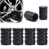 4PCs Durable Dust Cover Tire Wheel Rims Stem Air Valve Caps Aluminum Alloy