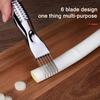 Onion Slicer Stainless Steel Cutter with Sheath 6-Blade Green Onion Shredder for Quick Even Shredding Non-Slip Handle