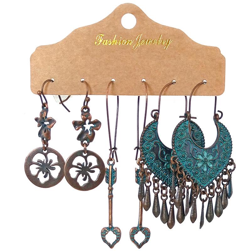 Модный комплект из сережек-кисточек и капель воды в европейском и американском стиле