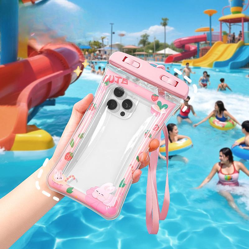 Водонепроницаемая сумка с сенсорным экраном для плавания и рафтинга, водонепроницаемый герметичный чехол для телефона с низкой шейной подушкой безопасности