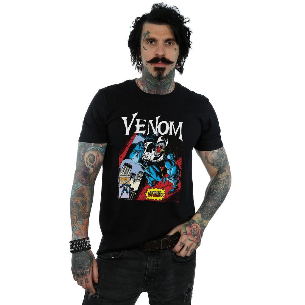 Marvel Mens Venom Read Our Lips T-Shirt