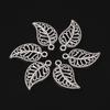 50pcs 17x9mm Tree Leaf Charms Pendants Small Metal Leaf Pendants for Bracelet Accessories Jewelry Findings Making Wholesale DIY