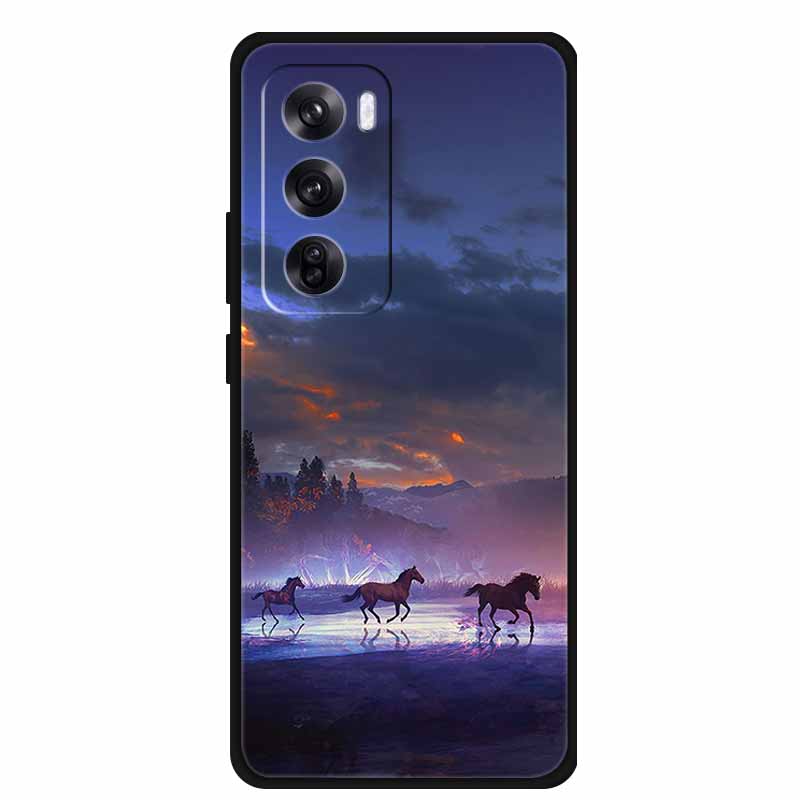 Чехол для OPPO Reno 12 / Reno12 Pro Глобальная версия Модный Принт Мягкий Силиконовый Задний Чехол Для Reno12 Pro Чехол с Кошкой Reno12 5G