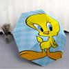 Looney Tunes Tweety Bird Automatic Open/Close Umbrella   Compact Travel Umbrella, 8 Rib Heavy Duty Construction, Ideal Gift, 126