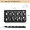Carbon Steel Baking Pan 12 Cup Madeleine Tray Easy To Demold Baking Tool  Oven Bakeware