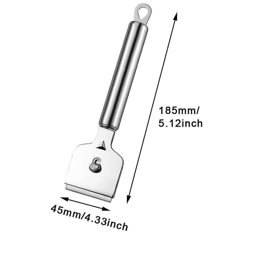 Скребок из нержавеющей стали для керамических плит, Скребок для стекла с 14 запасными лезвиями, Скребок для стекла духовки для керамических плит, Скребок для керамической плиты для варочных панелей A