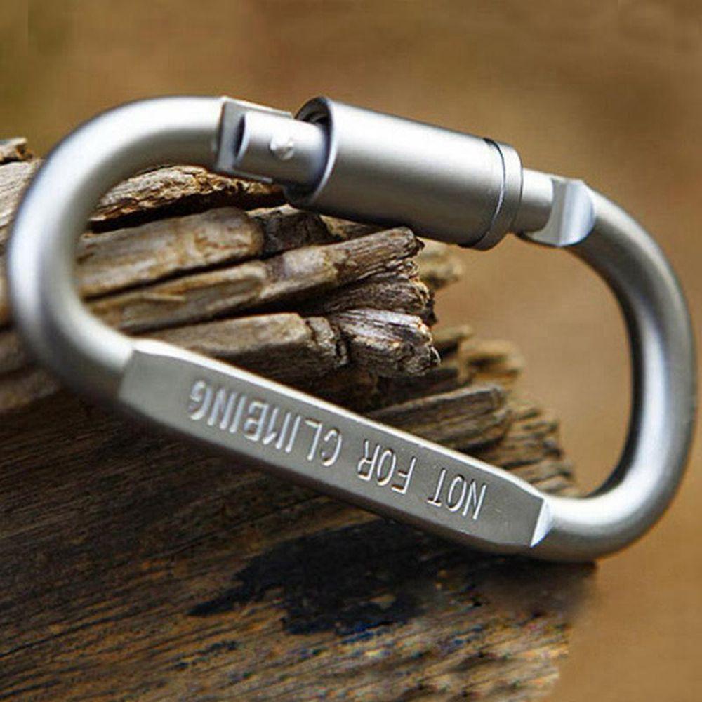 Accessories Aluminium Alloy Keychain Buckles Camping Hiking Hooks Climbing D Carabiner Spring Clips