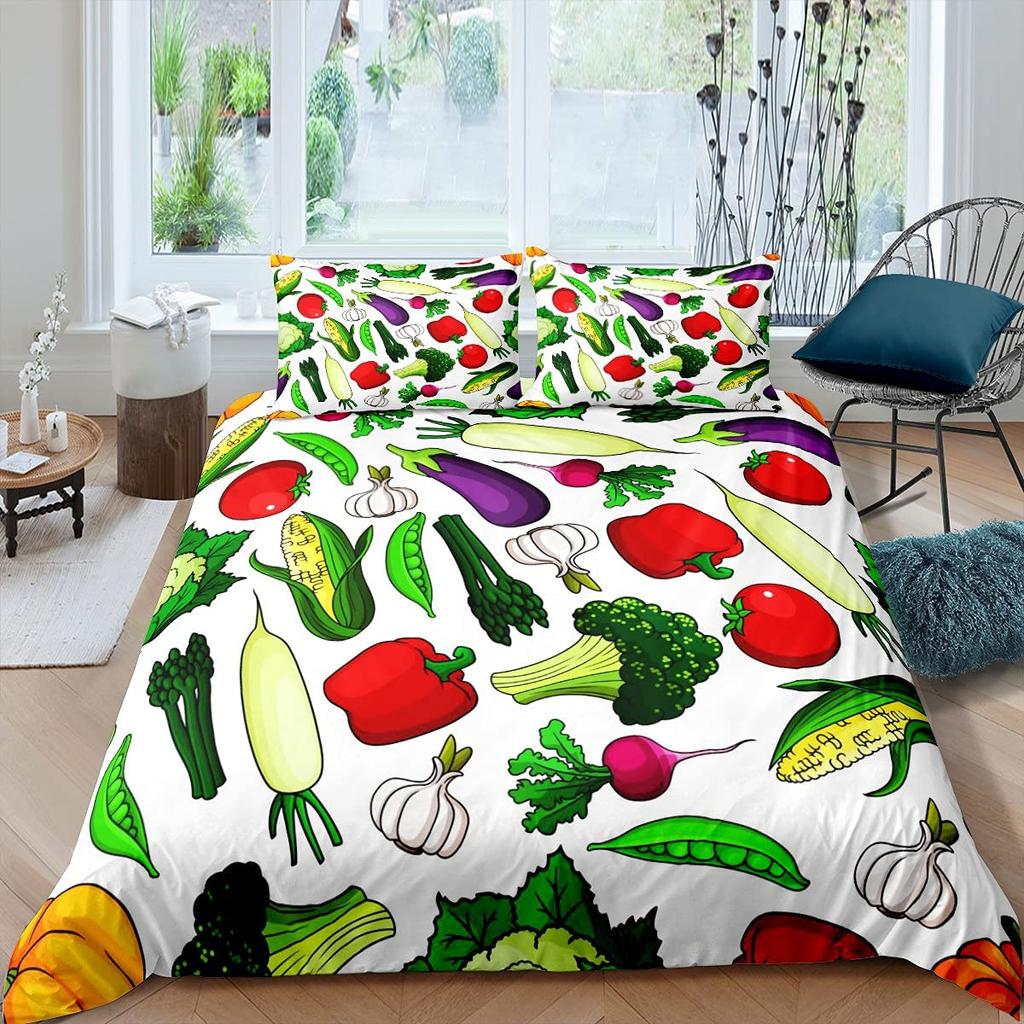 3D Комплект постельного белья с кукурузой 3 предмета для детей, мальчиков, девочек, наволочка с принтом акварельной кукурузы, ботанический полиэстеровый комплект пододеяльника