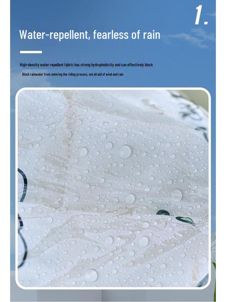 Tempered Film Electric Vehicle Windshield & Seat Cover: Summer-Ready, Windproof, Rainproof, Waterproof.