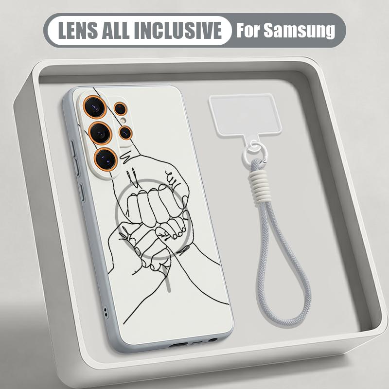 Чехол с принтом «Цветные блоки и точки» для Samsung S26 Ultra S25 FE S24 S24 Plus A57 A37 A17 A56 A36 A16 A55 A35 A15 A54 5G Гибридный Магнитный Матовый Чехол