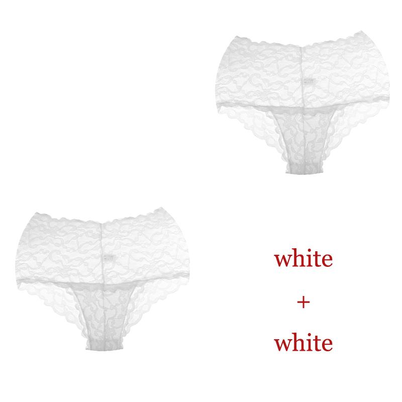 CINOON 2 шт./лот Новые трусики Женское кружевное нижнее белье Сексуальные трусы с высокой посадкой Вышивка Стринги Нижнее белье Однотонное Прозрачное Женское белье