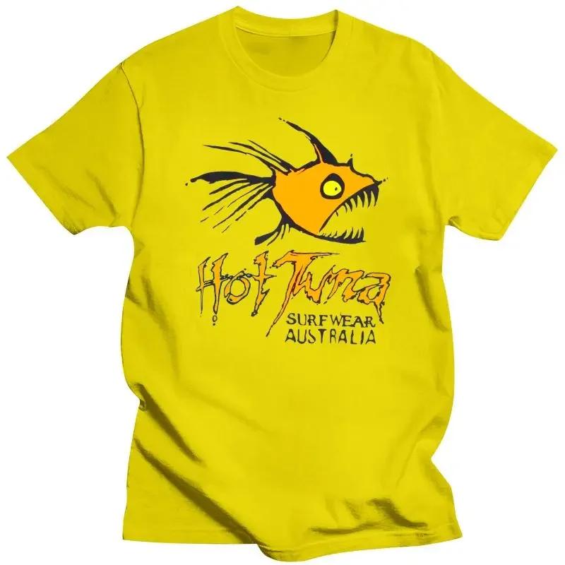 Hot Tuna Print 100% Cotton High Quality Fashion Trend 2024 Spring Summer Graphic T Shirts