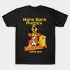 Мужская черная футболка с принтом Hong-Kong-Phooey-Number-One Печать на термотрансферной бумаге без вырезки Хлопковая футболка