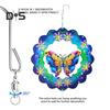 3D Animal Wind Spinner Decoration with Hook Indoor Outdoor Garden Yard Porch Colorful Turtle Butterfly Rooster Dragonfly Flower Wind Chime Hanging