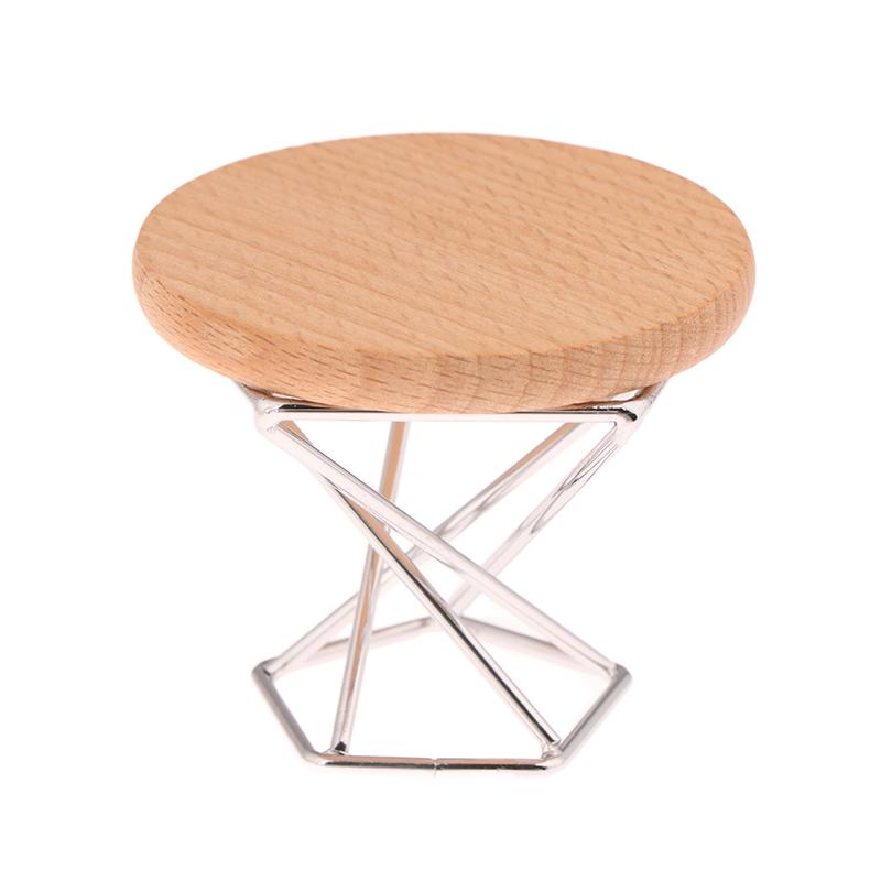 1/12 Кукольный домик Симуляция Журнальный столик Круглый Чайный столик Модель Кукольный дом Миниатюрная мебель Декор Микросцена Строительный реквизит