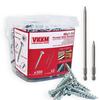 VKKM Heavy Duty Pocket Hole Screws 300 Piece Set with 2 Screwdriver Bits, Easy Installation for Unbreakable Bonds