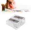 100 Pieces Manual Pencil Sharpener with Double Holes Carbon Steel Edges Handheld Sharpening Tool for
