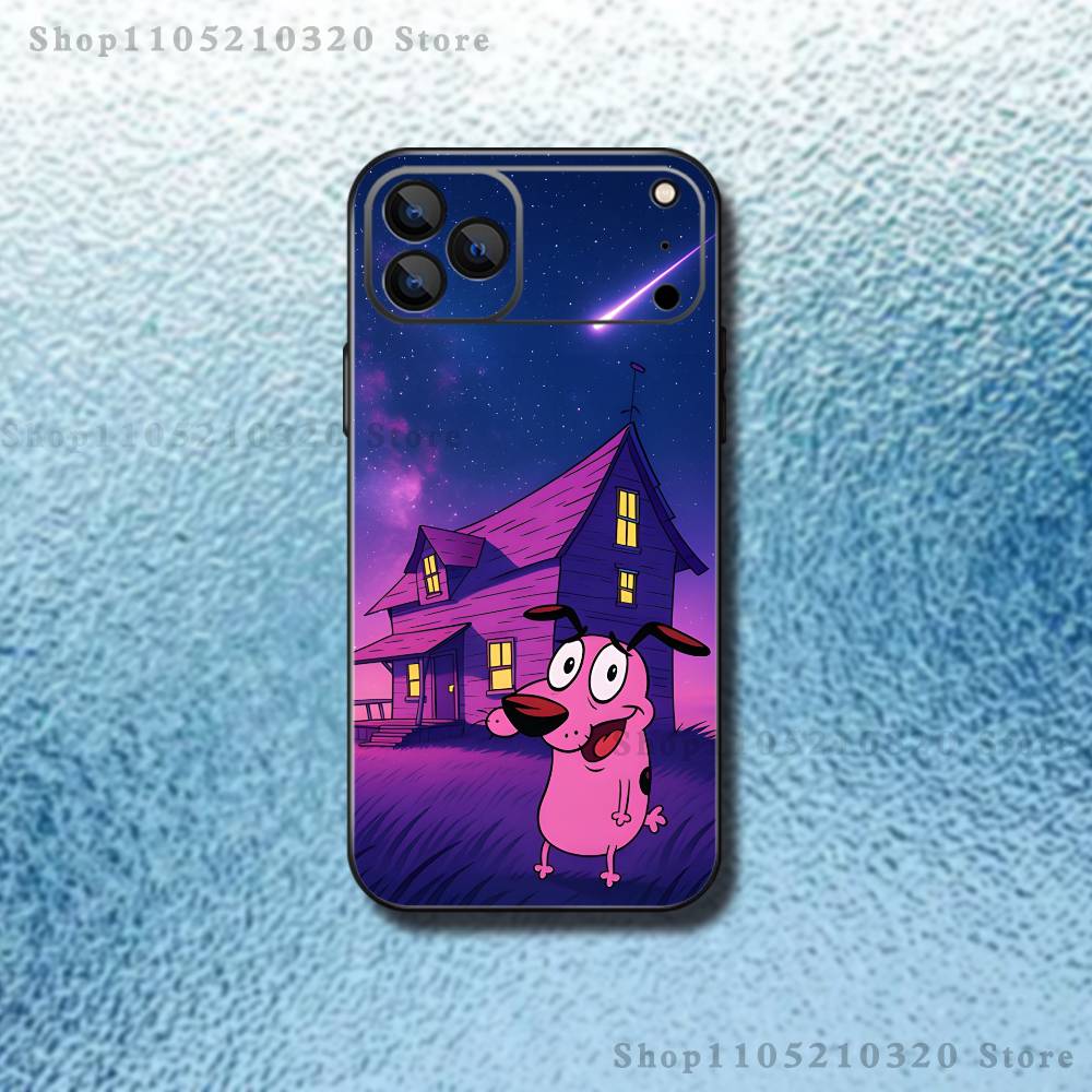 court the C-Cowardly Dog Phone Case For iPhone 17,16,15,14,13,12,11,Pro,Max,Plus,E,Air,Mini Protective TPU Cover