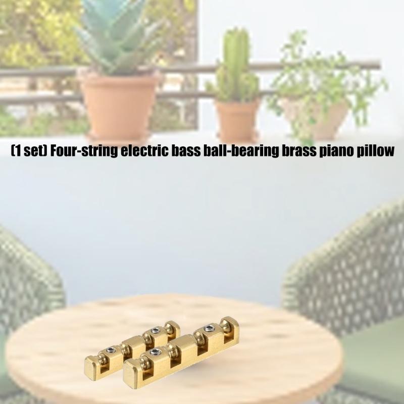 Регулируемый по высоте порожек для 4-струнной бас-гитары, электрической гитары, латунный роликовый гитарный порожек, раздельные регулировочные запасные части