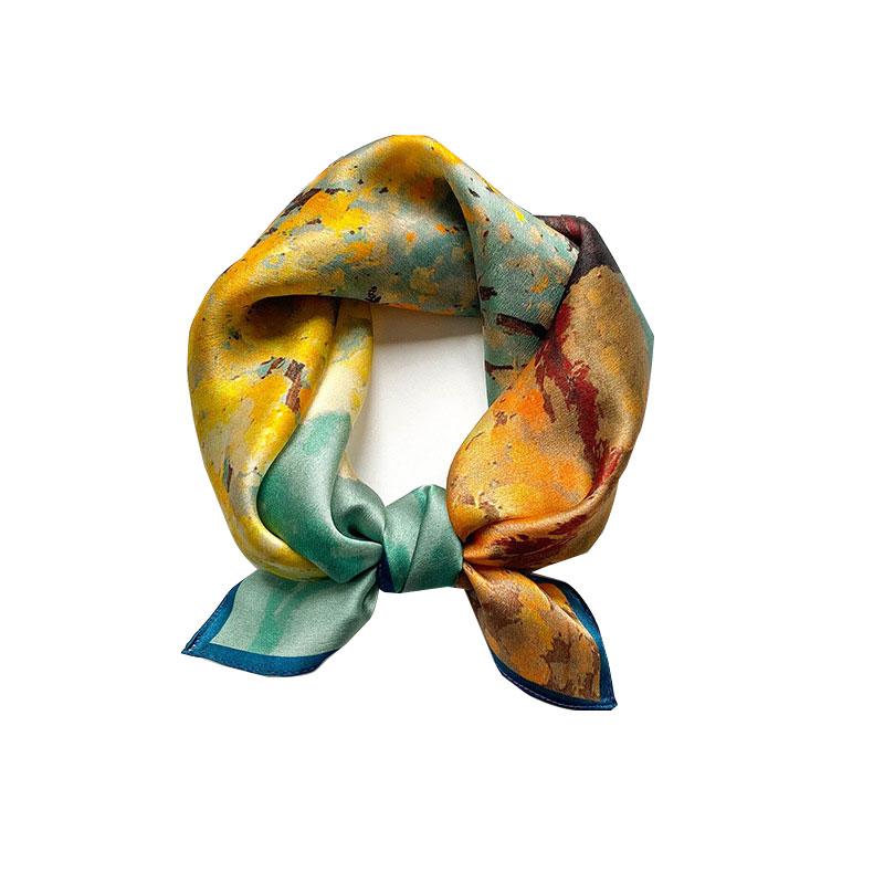 Hot 2025 Women Scarf Summer 100% Silk Scarves Shawls Lady Wraps Soft Pashimina Female Echarpe Beach Stole Bandana Headband Hijab