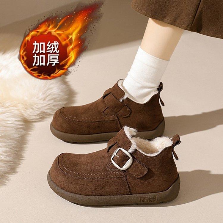 Бархатные Birkenstocks на толстой подошве, утепленные Birkenstocks, зимние новые Birkenstocks на мягкой подошве, хлопковые тапочки-бини и теплые снегоступы