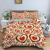 Love Duvet Cover Set Colourful Heart Shaped Comforter Cover King Queen Size With Pillowcase For Boys Girls Polyester Bedding Set