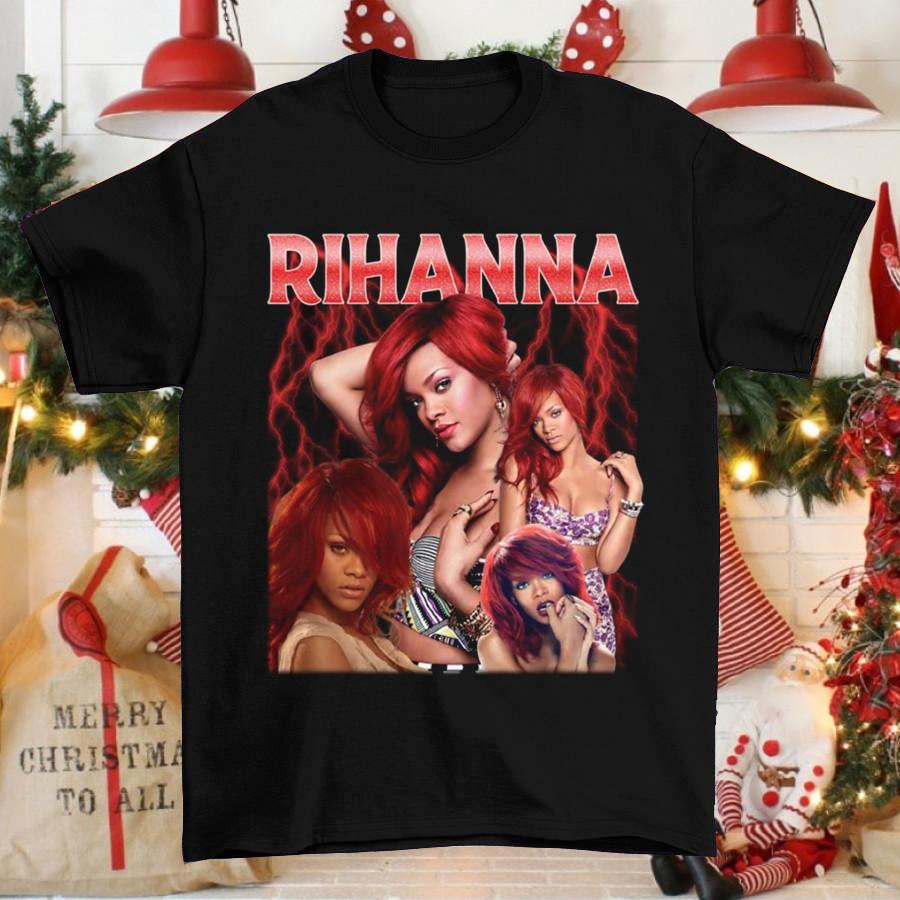 Rihanna Поддельная Хлопковая Футболка с Коротким Рукавом Подарок Унисекс Все Размеры от S до 5XL Унисекс Футболка