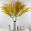 20pcs Simulation Plant Single Branch 7 Fork Golden Rice Wheat Ears Pastoral Crops Home Decoration