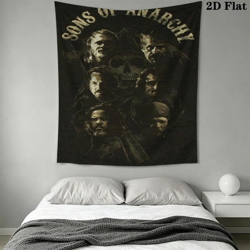 Son Anarchy Mc Emblem Threepiece Set 1 Duvet Cover 2 Pillowcase Without Core Duvet Cover And Pillowcase Christmas Birthday Gift Bedding Set