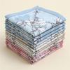 Handkerchief Pure Cotton Cotton Printed Large Size Ultra-Thin Soft Sweat-Absorbing Square Scarf Wedding Supplies Gift 43*43Cm