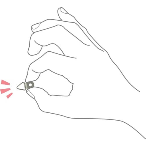 Violajirushi Triangular Hanging Brackets, Nickel Plated, Set of 100 (24mm)