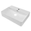 Bathroom Counter Top  Ceramic Sink Rectangular Lavatory Porcelain White Wahsbasin