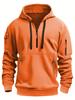 Men's European Size Casual Sport Hoodie with Zippered Arm Pocket - Autumn/Winter