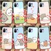 Peach And Goma Cat Funda For POCO X3 Pro F3 M3 M4 Pro Case For Xiaomi Mi 11T Pro 11 Ultra Note 10 Lite Cover