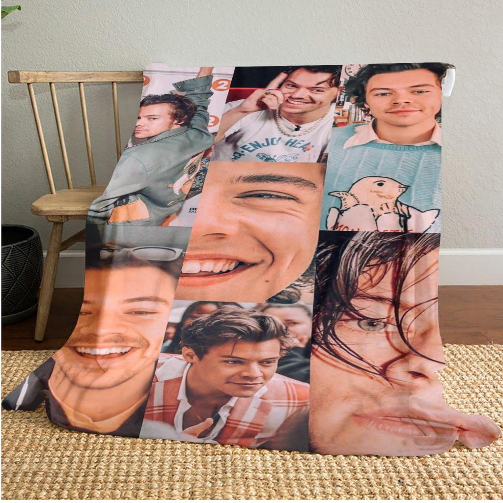 Harry Styles Soft Comfortable Blanket All Seasons Perfect Gift Couch Office Nap Outdoor Travel Blanket