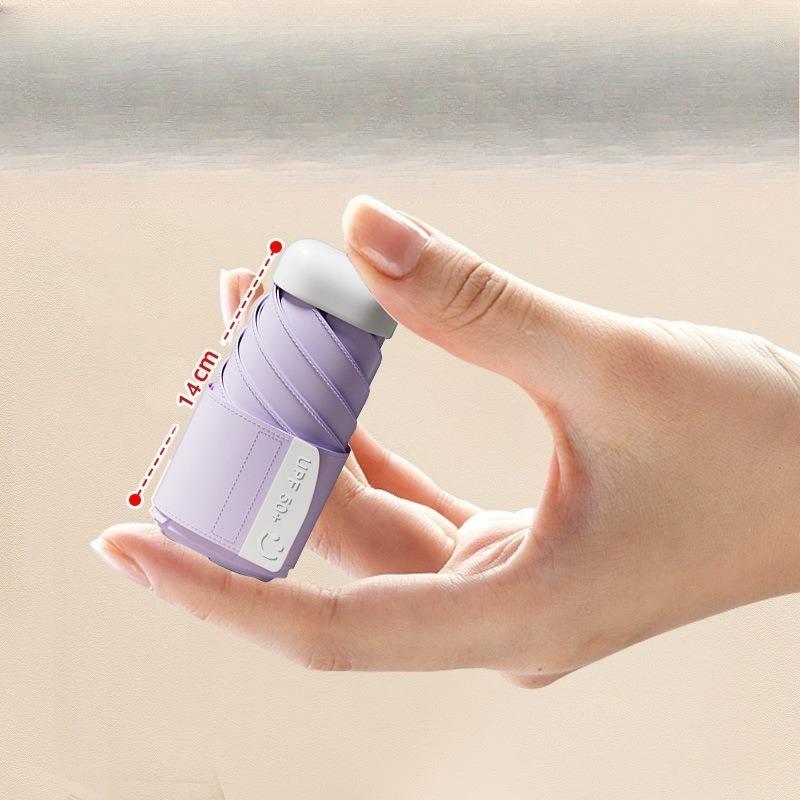 Новый Мини Зонт от Солнца, Скидка 30%, Защита от УФ-лучей, Портативный, Двойного назначения для Солнца и Дождя