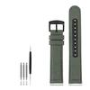 Nylon Canvas Bottom Watch Strap for Seiko No. 5 SRPC31J1 SSC295J1 20, 21, 22mm Black, Green, Gray, Khaki, and Blue Men's Watch Band (Gray-B Pin, 22mm)