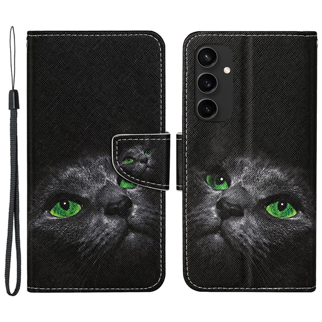 Чехол для Samsung Galaxy S24 FE с принтом, защитная кожаная книжка-обложка для телефона