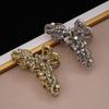 European and American Hair Accessories Retro Hollow Claw Clip Women's Floral Rhinestone Hair Clip Women's Floral Rhinestone