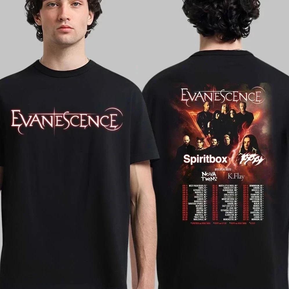 Evanescence 2026 World Tour T-Shirt Band Graphic Concert Fan Tee S-5XL
