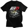 Мужские футболки с принтом Аниме Горные Гонки Initial D, 100% Хлопок, Футболки с Короткой Рукавой, Одежда