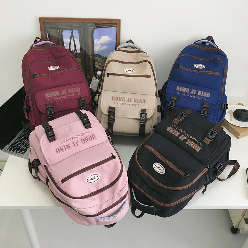 Schoolbag Spring and Summer New School Bag Junior High School Girls Large Capacity High School University Backpack Elementary School Students 