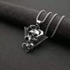 New Retro Skull and Snake European and American Punk Style Pendant Polished Skull Mens Necklace Pendant