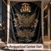 Music Notes Harmony Theme Wall Tapestry Customized With Name Text Personalized Hanging Tapestry For Bedroom Living Room Decor