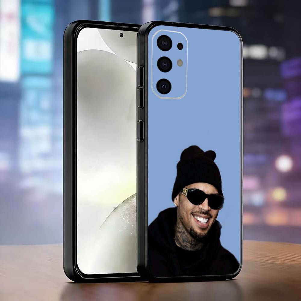Чехол для телефона рэпера C-Chris Brown для Samsung S25, S24, S21, S22, S23, S30, Ultra, S20, Plus, Fe, Мягкий силиконовый черный чехол